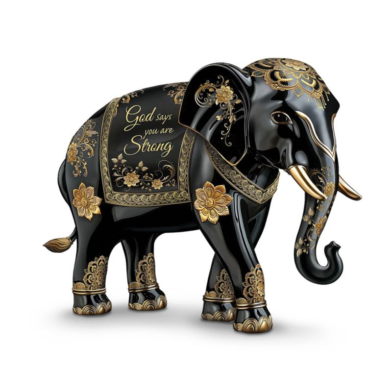 Blake Jensen "God Says You Are Strong" Elephant Figurine