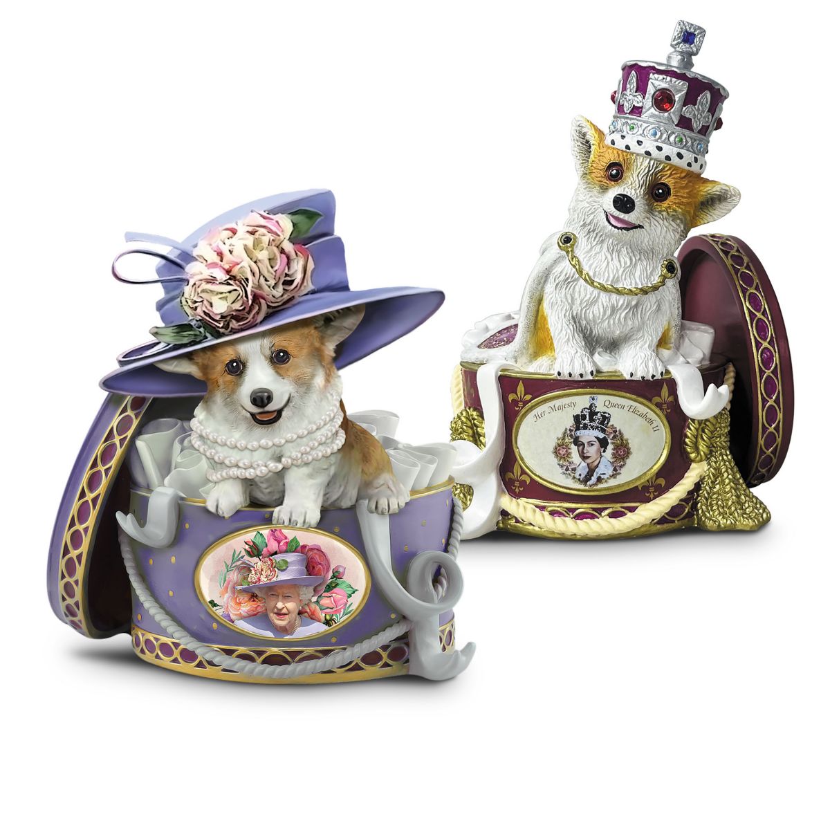 ‘Royal Hat-ittudes’ Corgi Figurine Collection