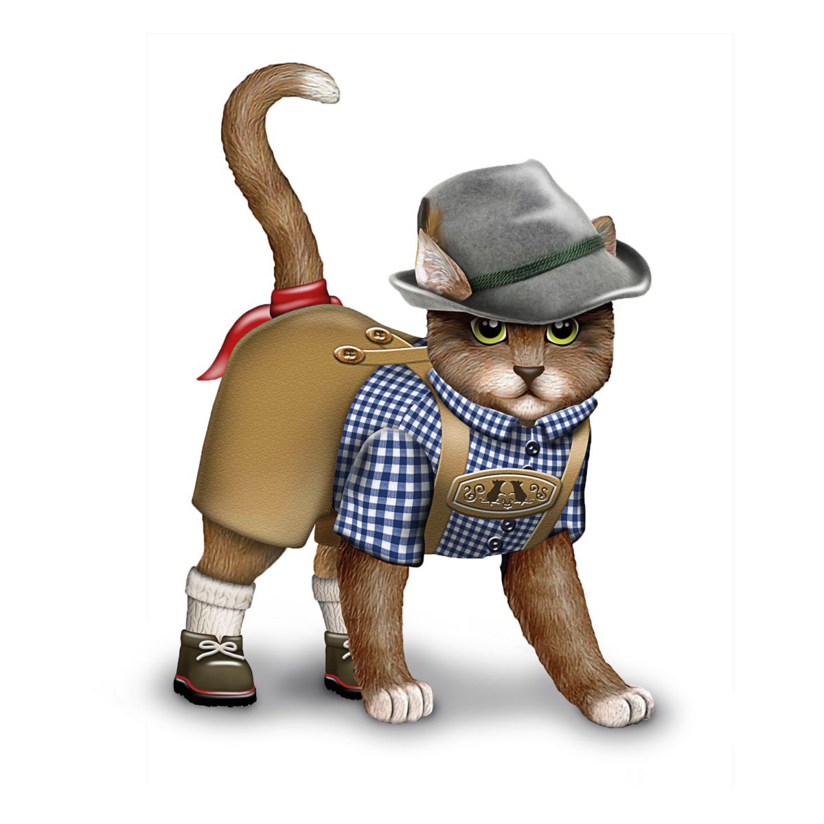 ‘Loisl Lederhose’ Cat Sculpture