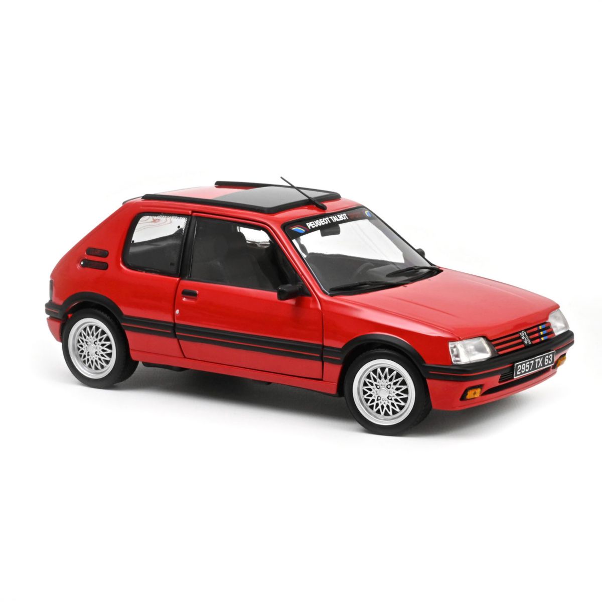 1:18-Scale 1991 Peugeot 205 Red Diecast Model