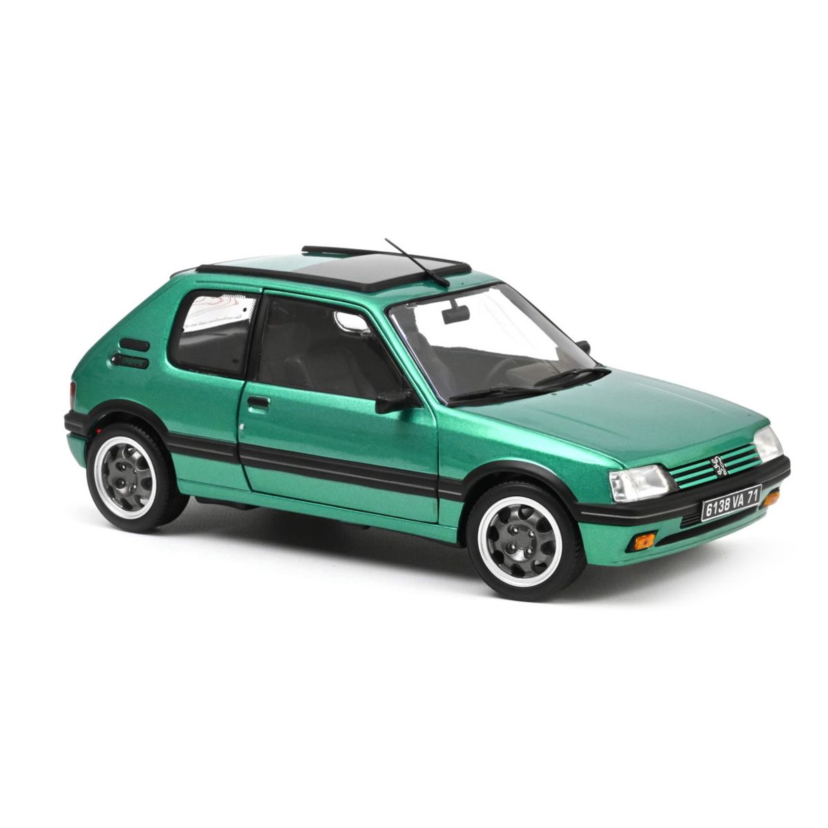 1:18-Scale 1991 Peugeot 205 Green Diecast Model