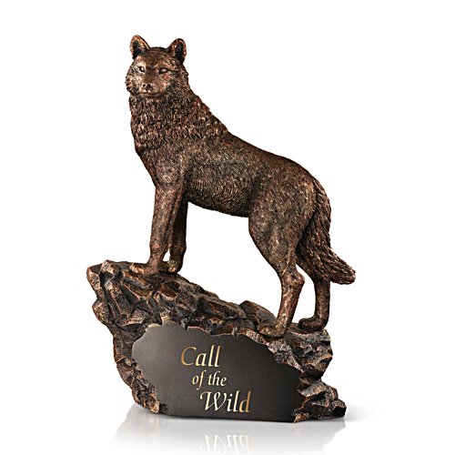 ‘Call Of The Wild’ Bronzed Wolf Sculpture