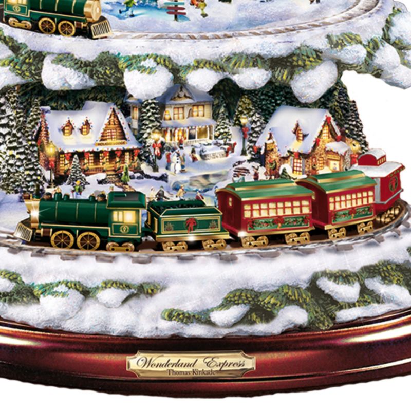 thomas kinkade christmas train set