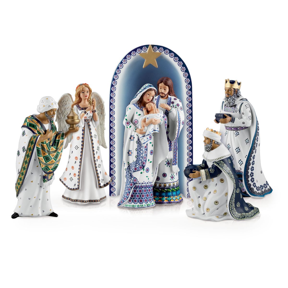 'Silent Night' Polish Stoneware-Style Nativity Collection