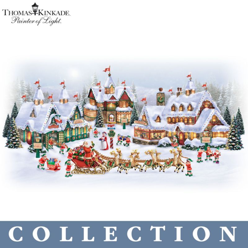 Officially Licensed Thomas Kinkade Illuminated Christmas Village ...