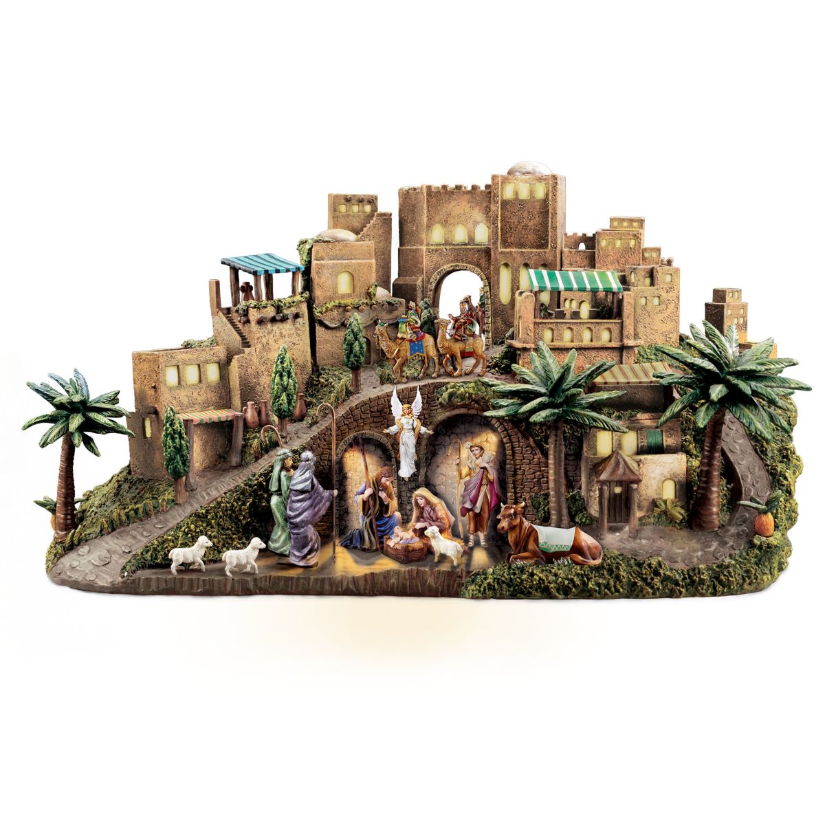 Thomas Kinkade 'O Little Town of Bethlehem' Nativity Sculpture