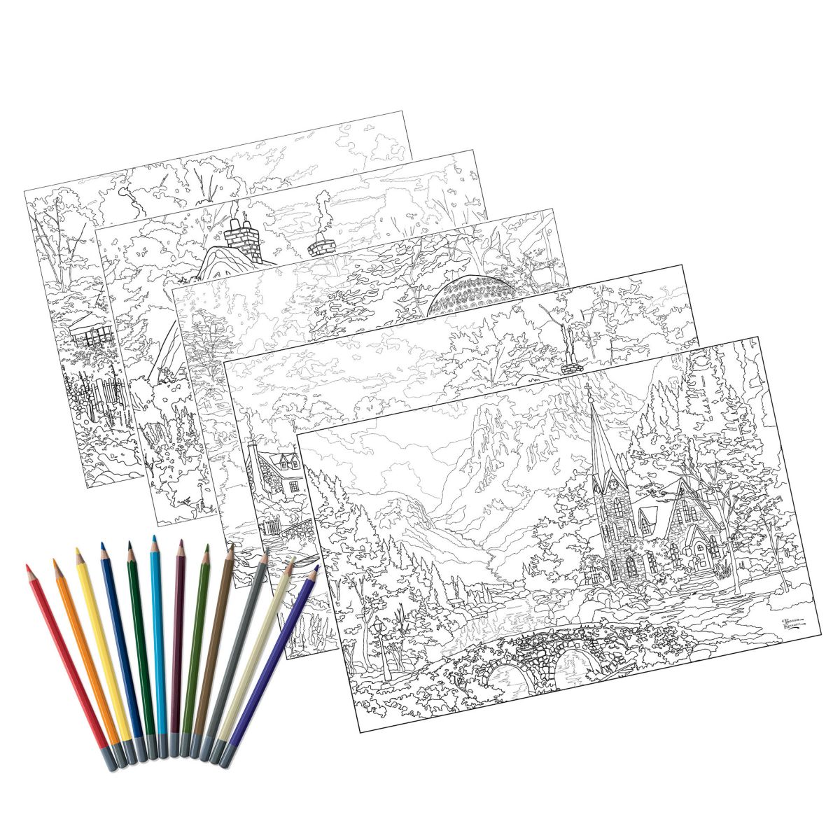 Thomas Kinkade 'Artistic Escapes' Colouring Kit