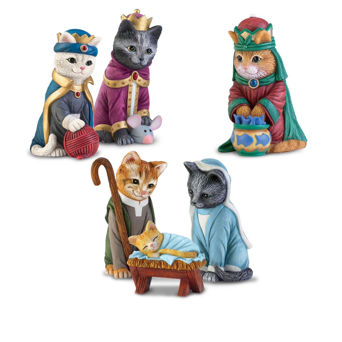 'The PURR-fect Christmas' Cat Nativity Figurine Collection