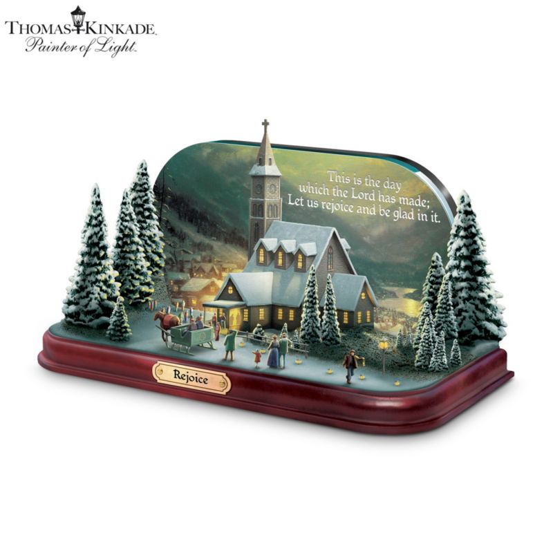Thomas Kinkade 'Rejoice' Illuminating Church Sculpture