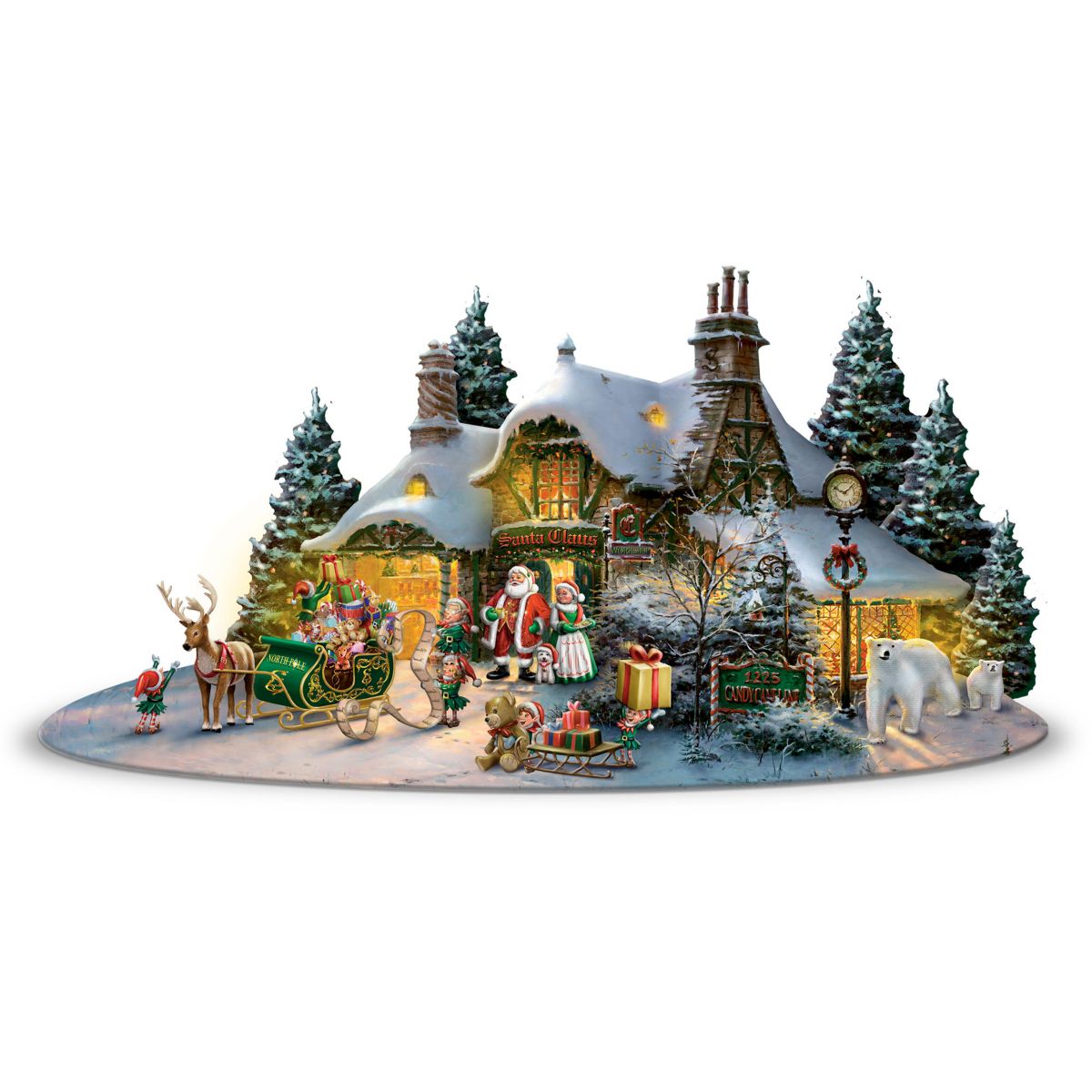 Thomas Kinkade Studios 'Santa's Night Before Christmas' Sculpture