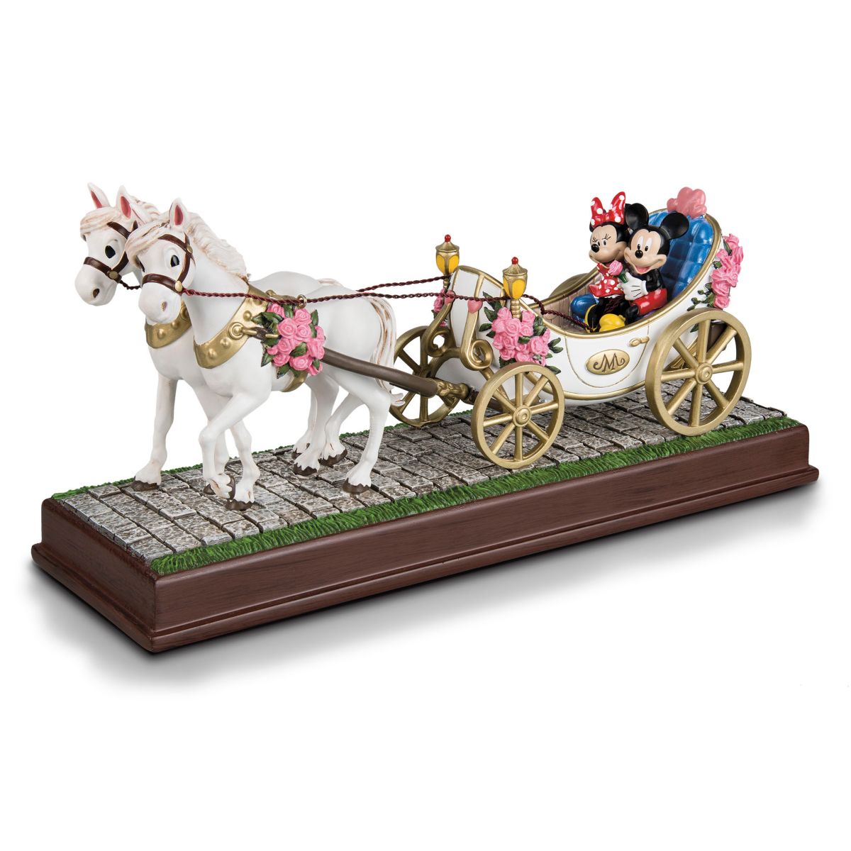 Disney 'Always and Forever' Mickey & Minnie Romantic Love Carriage Sculpture