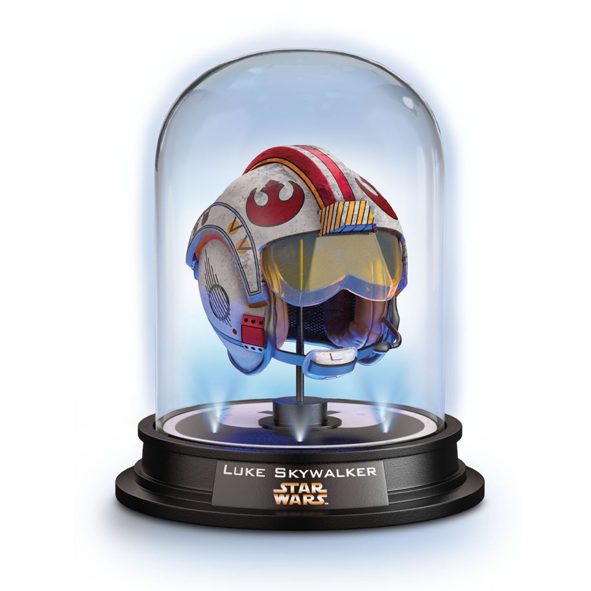 STAR WARS Luke Skywalker Collector Helmet In Illuminated Domed Display