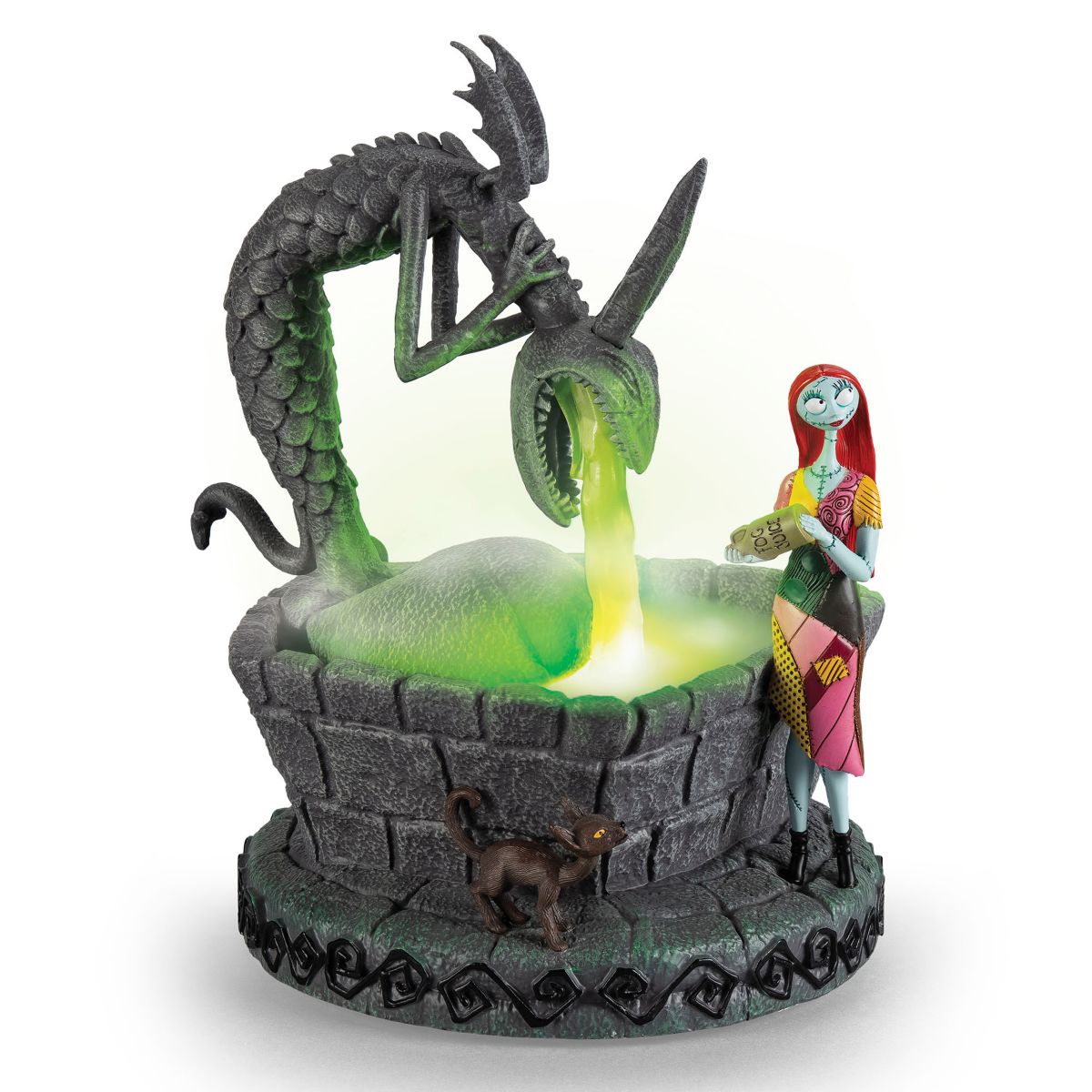 Disney Tim Burton's The Nightmare Before Christmas Illuminated Foggy Fountain Sculpture