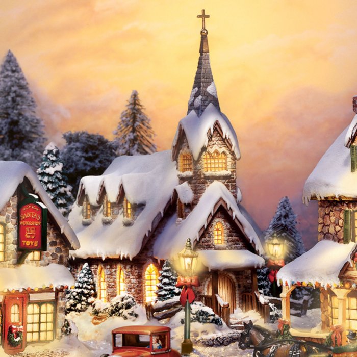 Thomas Kinkade Christmas Village 2021
