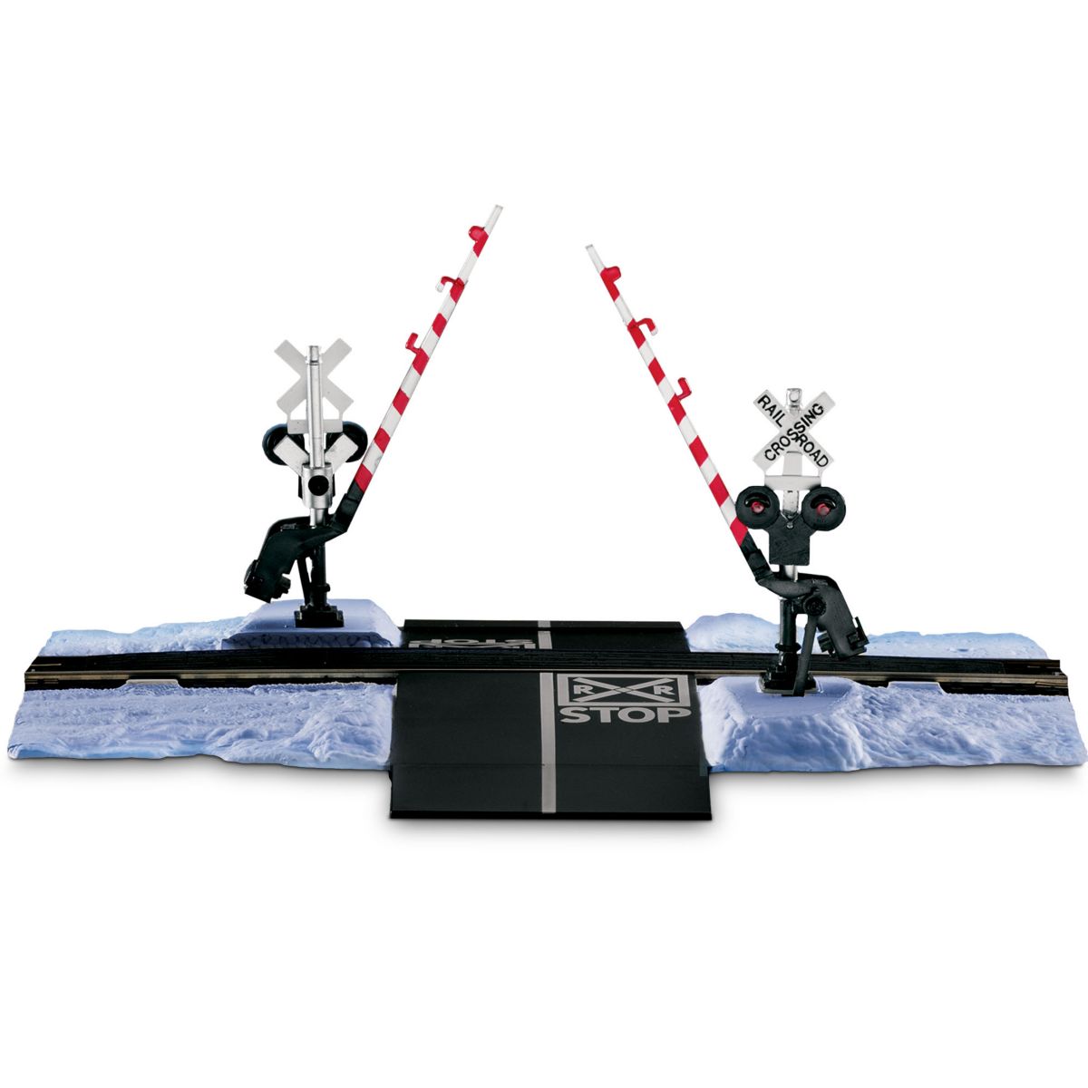 On30 Scale HO Gauge Winter Crossing Gate And Block Train Accessory