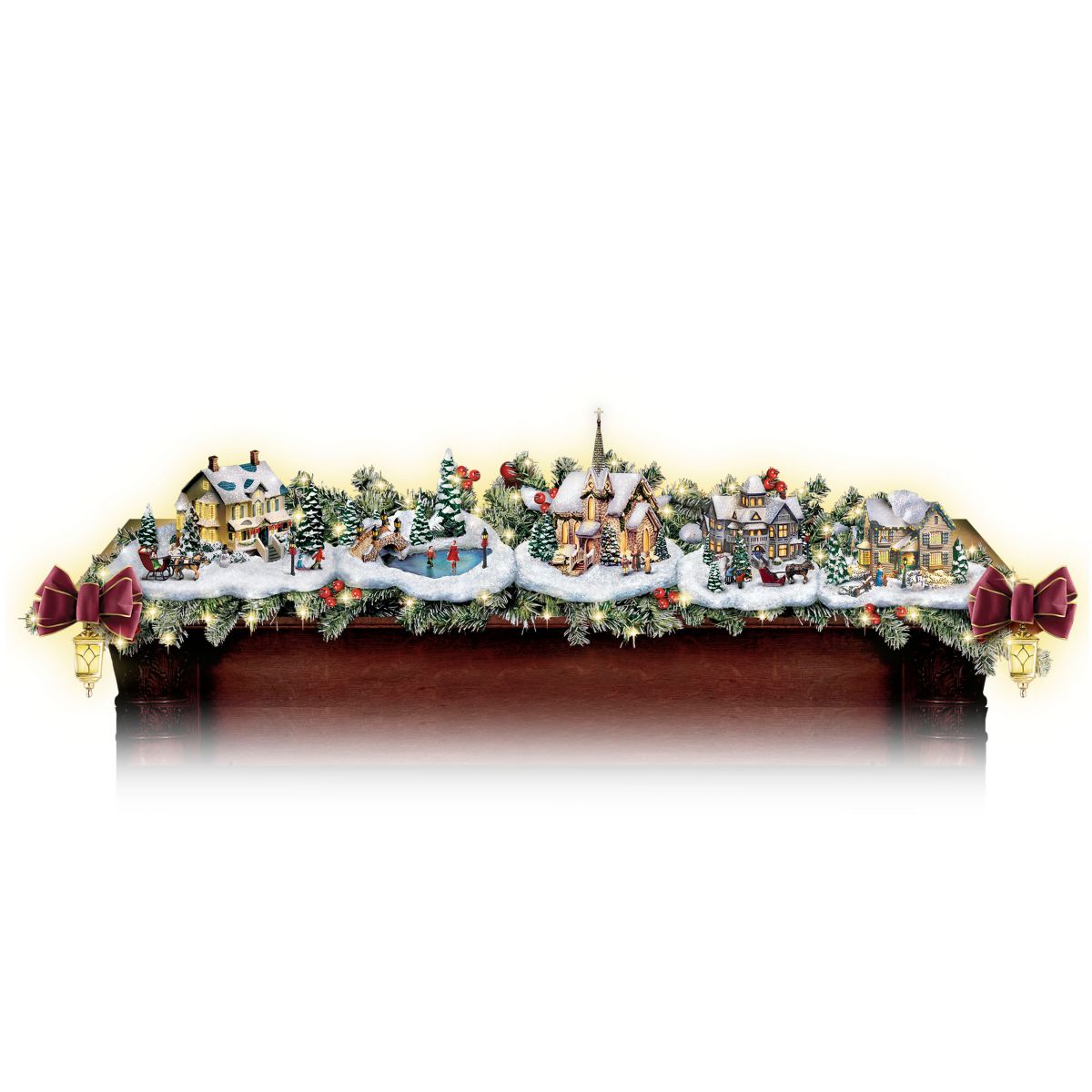 Thomas Kinkade ‘Winter Wonderland’ Illuminated Christmas Garland Collection