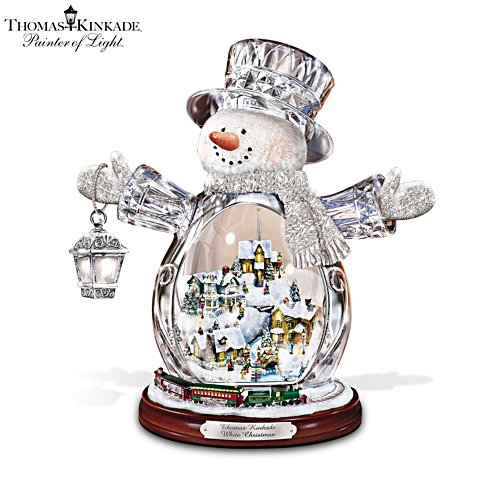 Thomas Kinkade White Christmas Masterpiece Edition Snowman