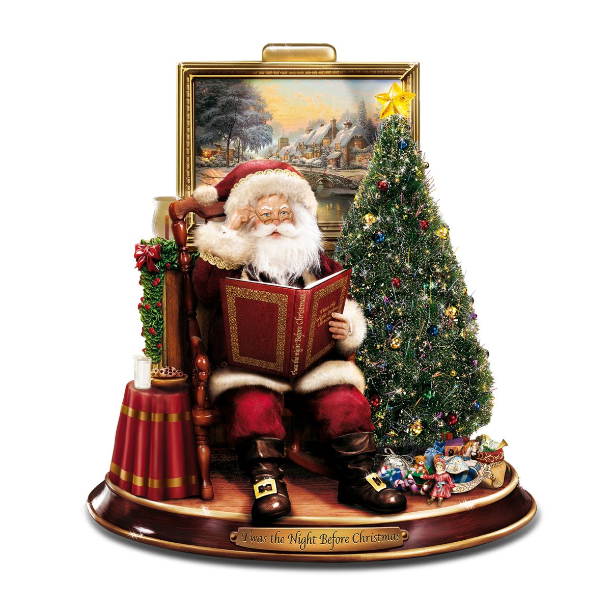 Thomas Kinkade 'Night Before Christmas' Narrating Santa