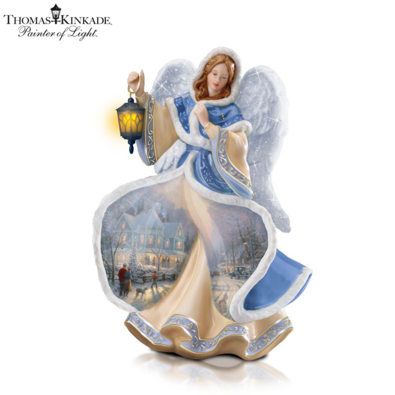 Thomas Kinkade 'Winter Angel Of Light' Porcelain Figurine