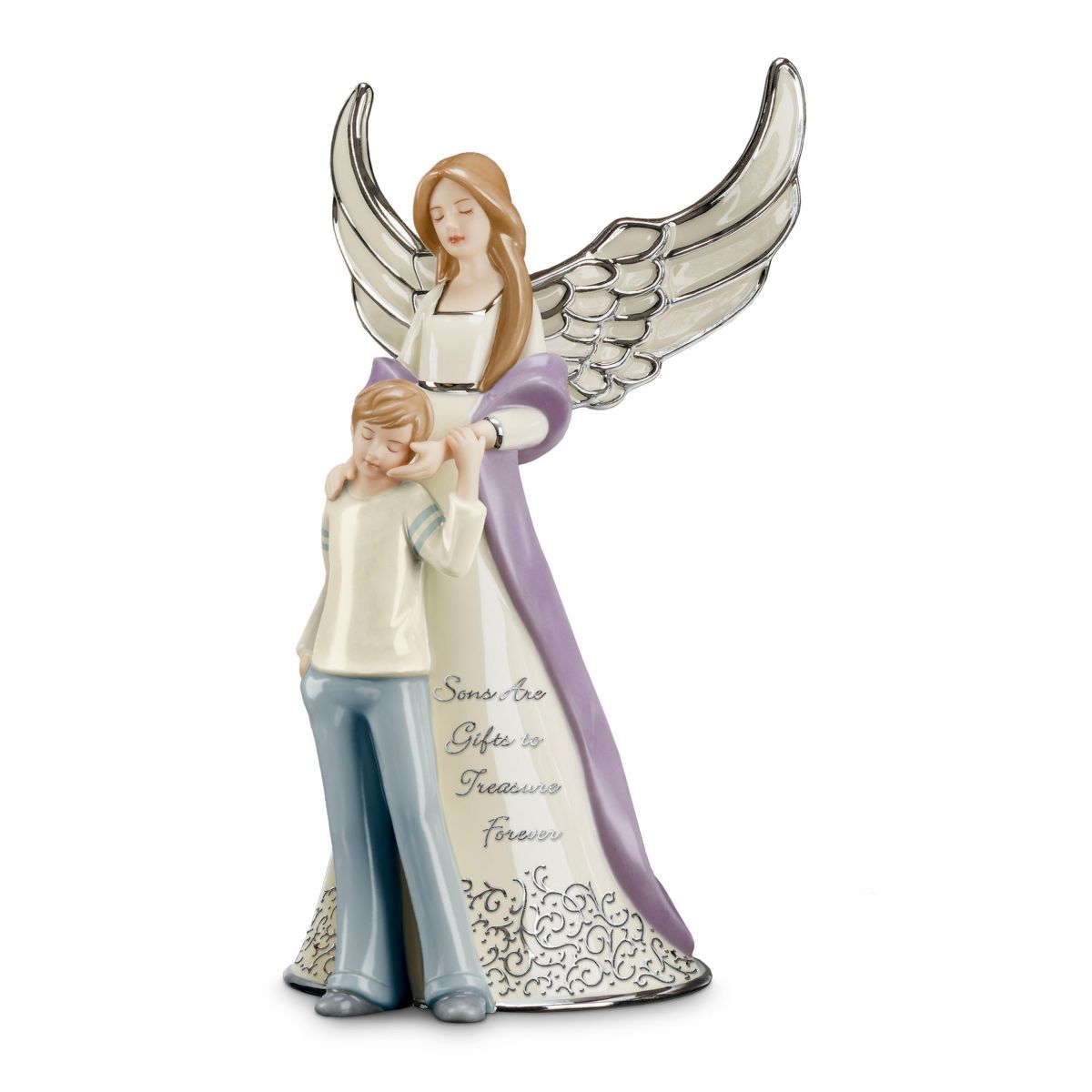 'Forever My Son' Musical Heirloom Porcelain Angel Figurine
