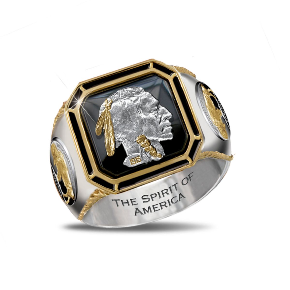'The Spirit Of America' Indian Head Nickel Men's Ring