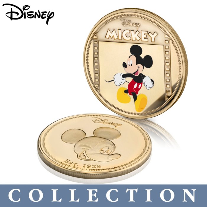 Disney Mickey and Minnie Mouse Commemorative Love Heart Shaped Coin 