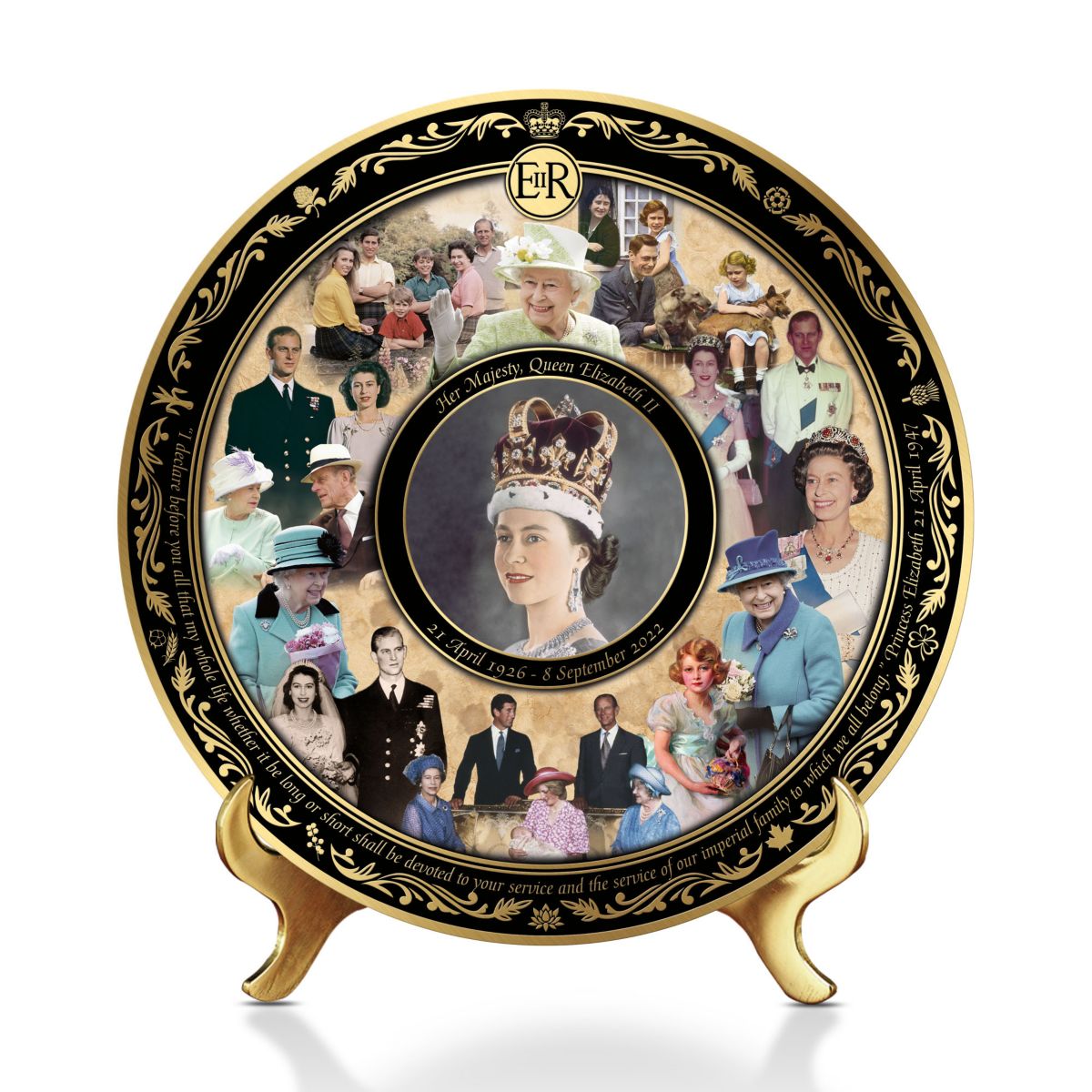 Queen Elizabeth II 'A Lifetime Of Devotion' Gallery Editions Plate