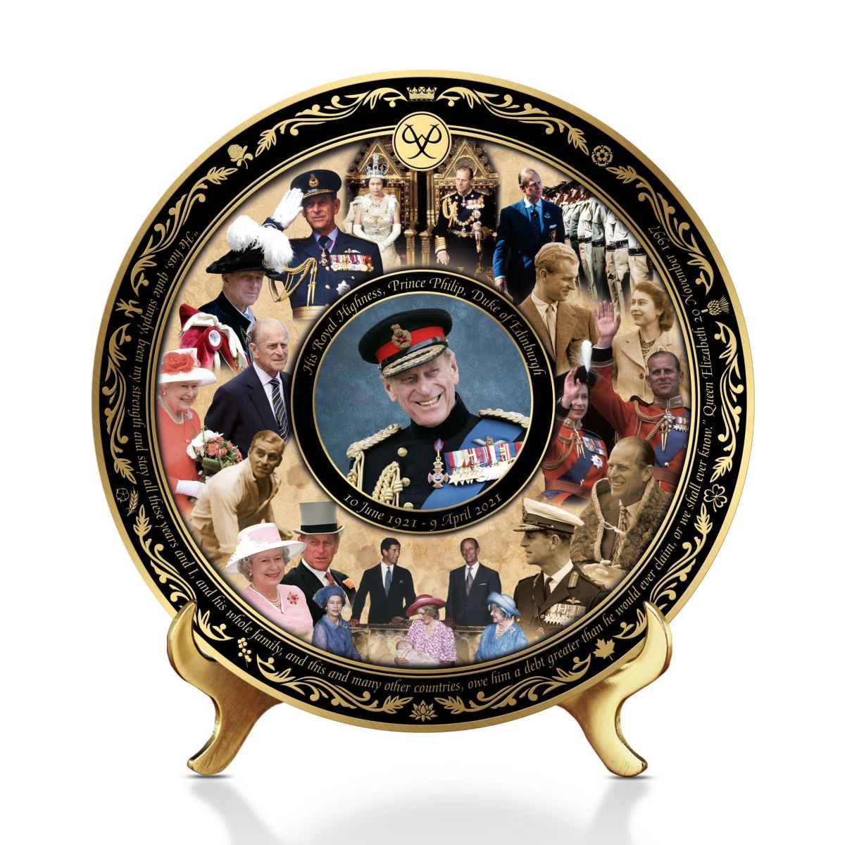 HRH Prince Philip Commemorative Gallery Editions Plate