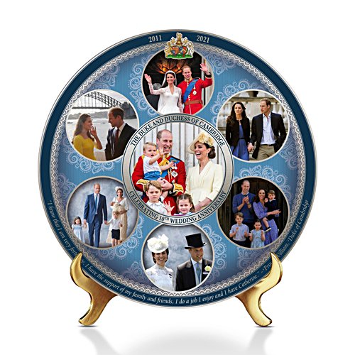 William And Catherine 10th Anniversary Gallery Editions Plate