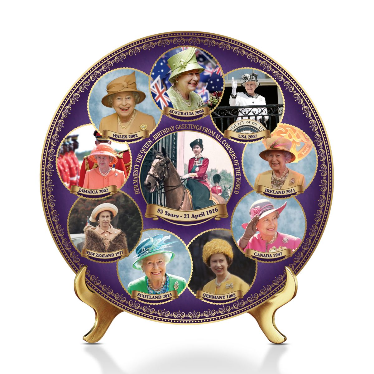Queen Elizabeth II 95th Birthday Gallery Editions Plate