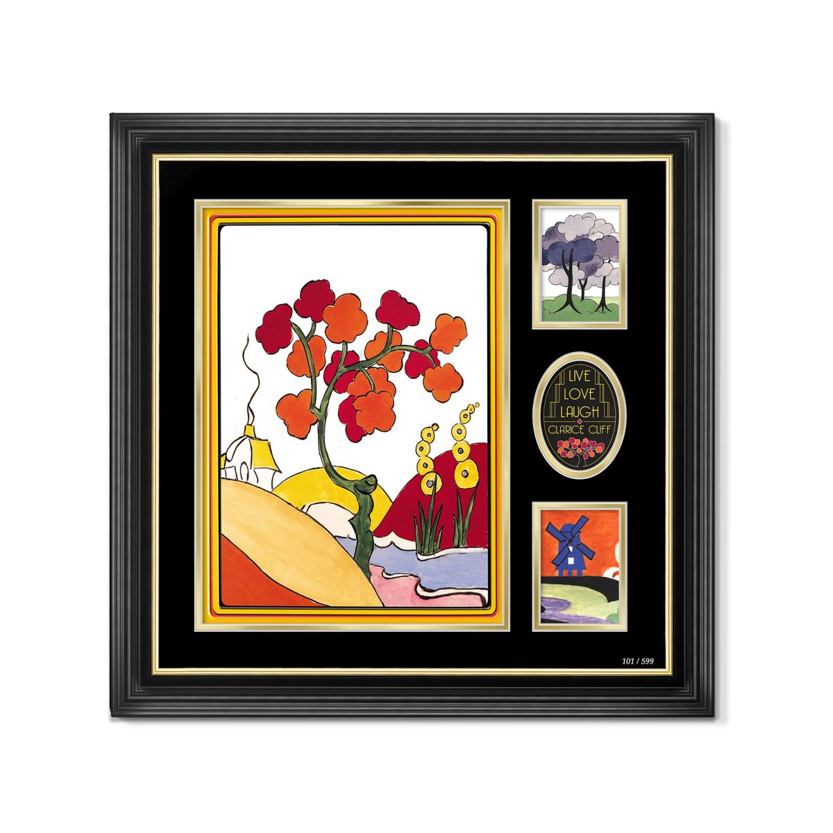 'Live Love Laugh' Art Deco Wall Print