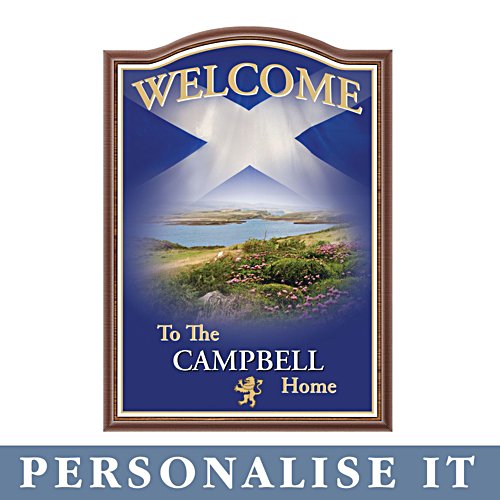 'Spirit Of Scotland’ Personalised Welcome Sign