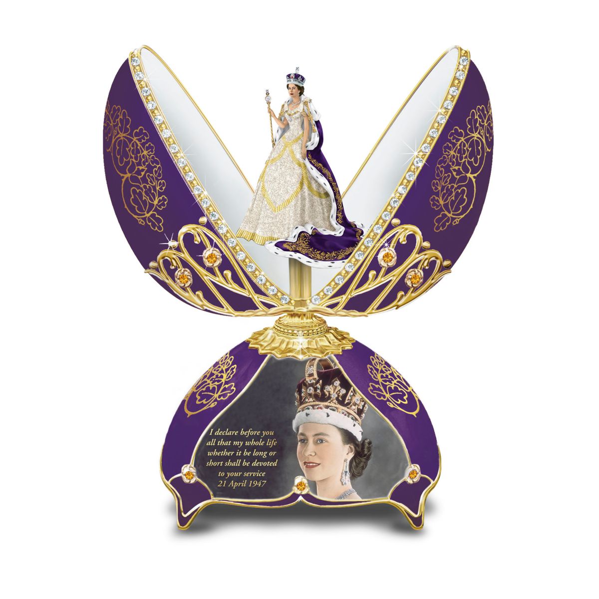 'Her Majesty, Queen Elizabeth II' Musical Egg