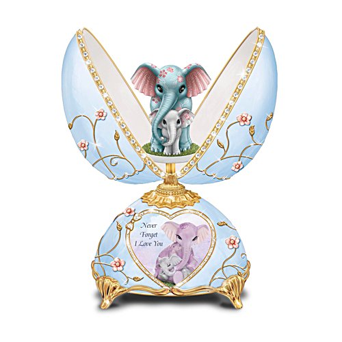 'Unforgettable Love' Elephant Musical Egg Ornament