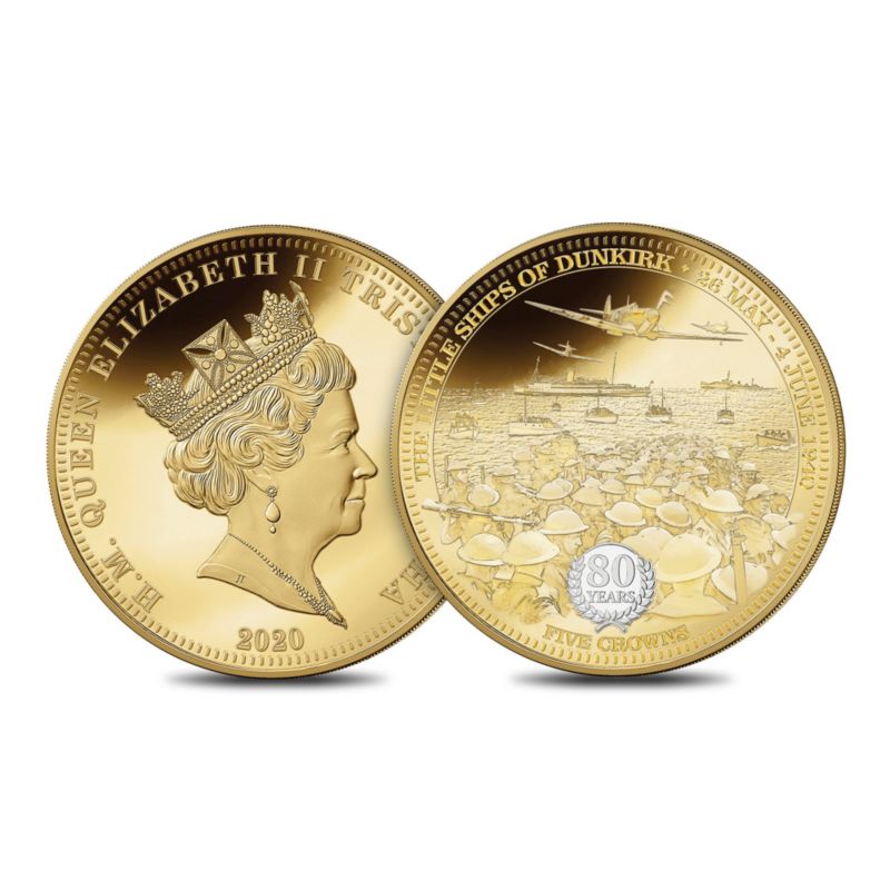 ‘The Little Ships Of Dunkirk’ 80th Anniversary Five Crowns Coin