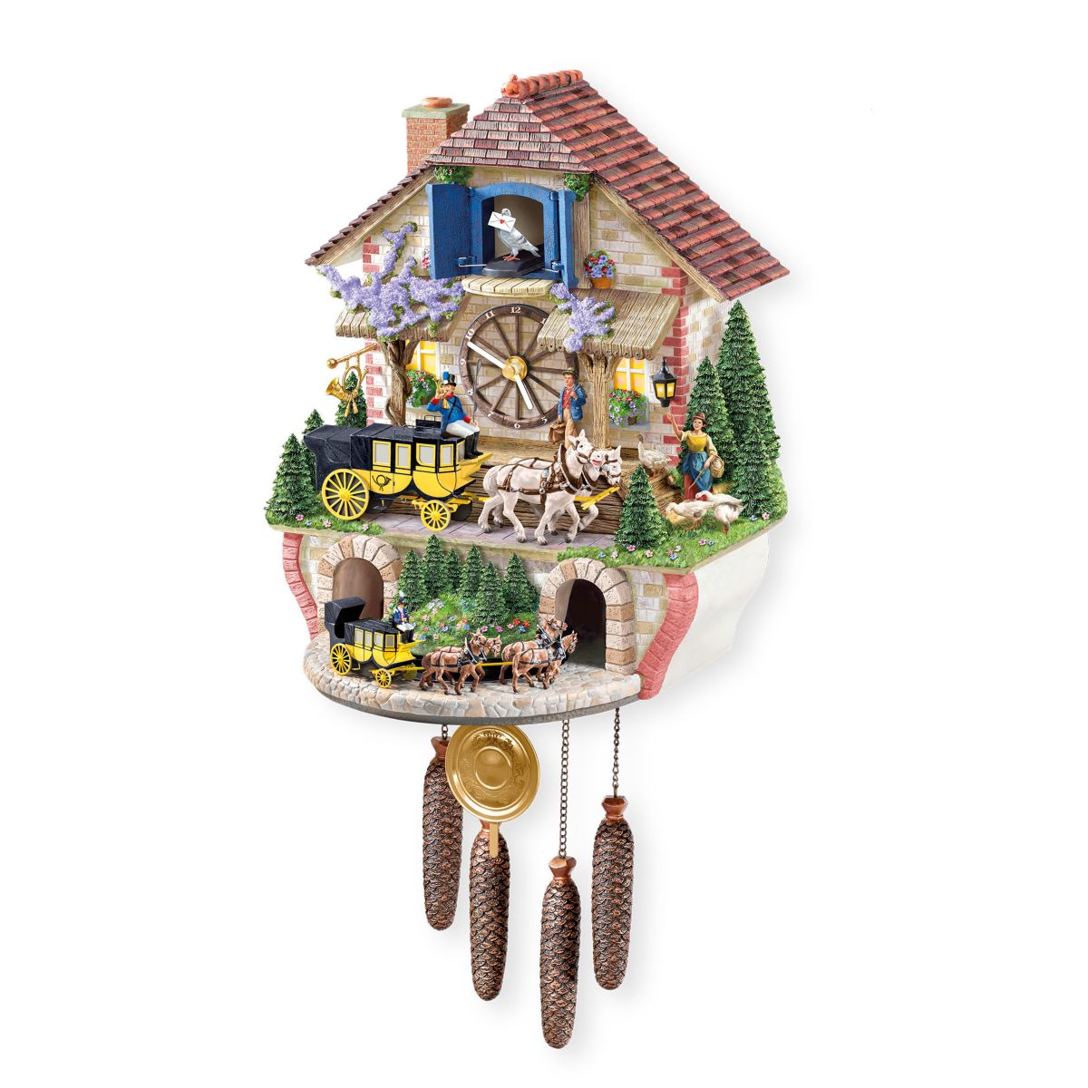 ‘High in the Yellow Carriage’ Stagecoach Cuckoo Clock