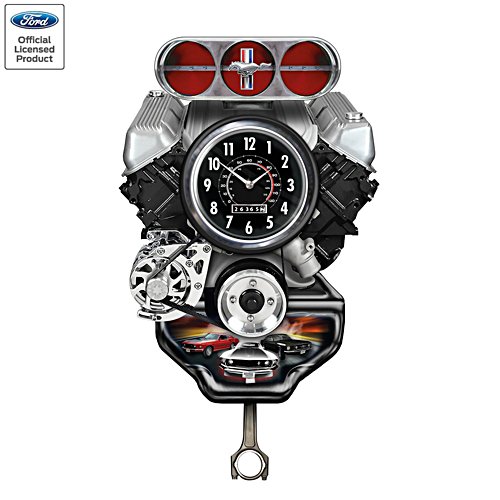 ‘King Of The Street’ Ford Mustang V8 Engine Block Wall Clock