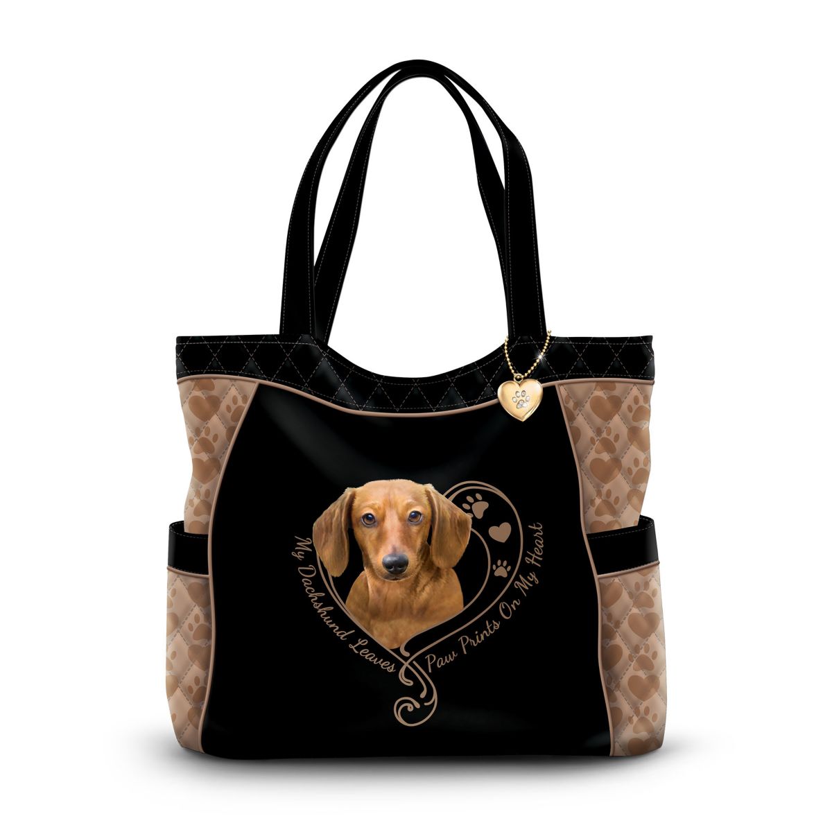 'Paw Prints On My Heart' Dachshund Bag