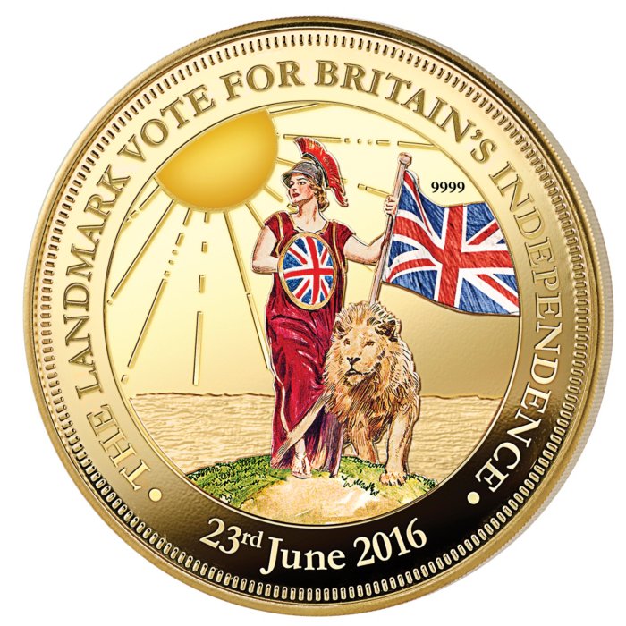 Pair of BREXIT Commemoratives in 50p Coin Display Case UK EU Politics 2021 