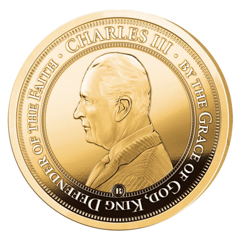 Britische König Charles III Herausforderungsmünze – Metallmedaille „God Save The King“ Als Souvenir