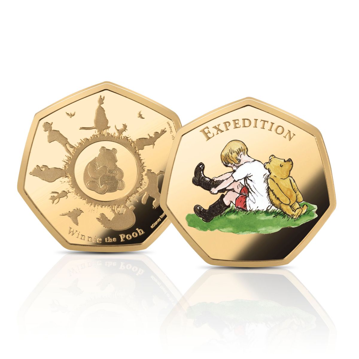 The Disney Winnie The Pooh Pure 24 Carat Gold Commemorative
