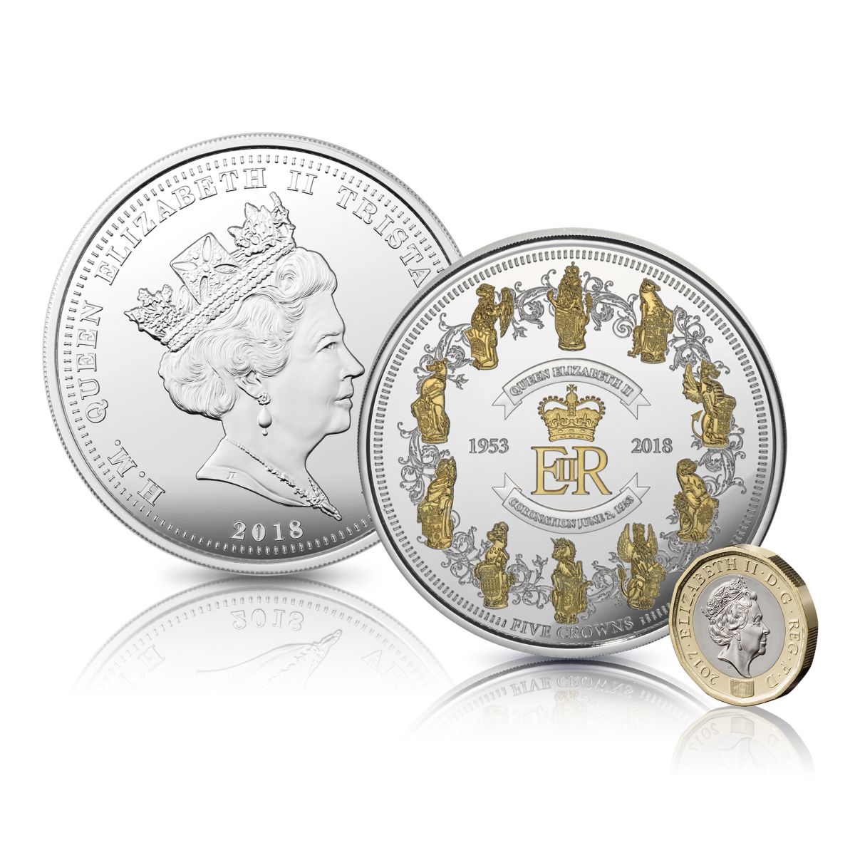 The Queen’s Beasts 65mm Five Crown Coin