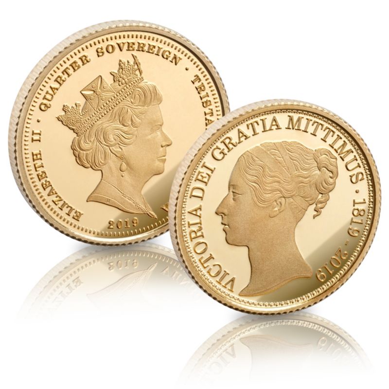 The Queen Victoria Bicentenary Gold Quarter Sovereign - uniquely numbered proof edition