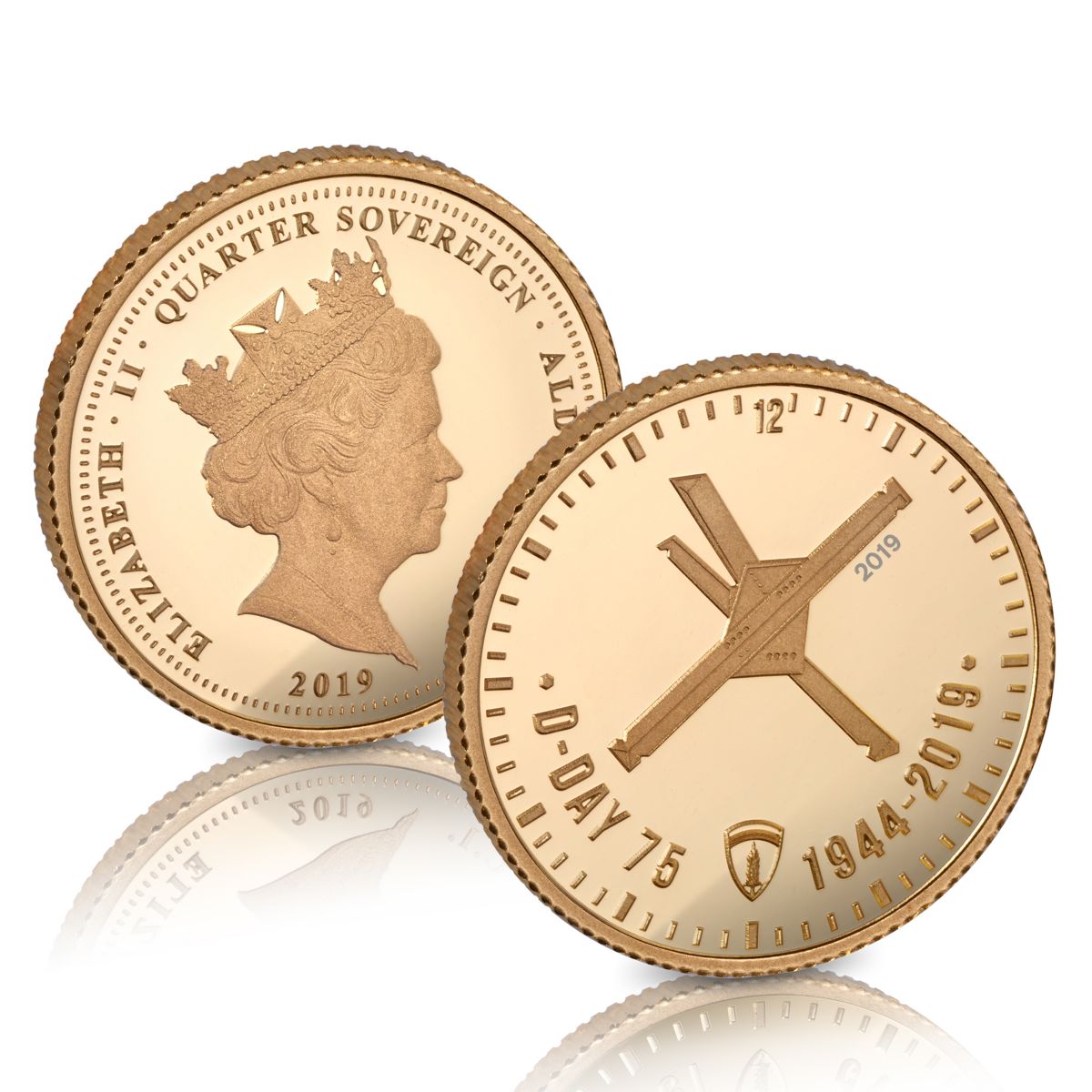 The D-Day 75th Anniversary Gold Quarter Sovereign - officially licensed by the Ministry of Defence - Proof & Numbered Edition