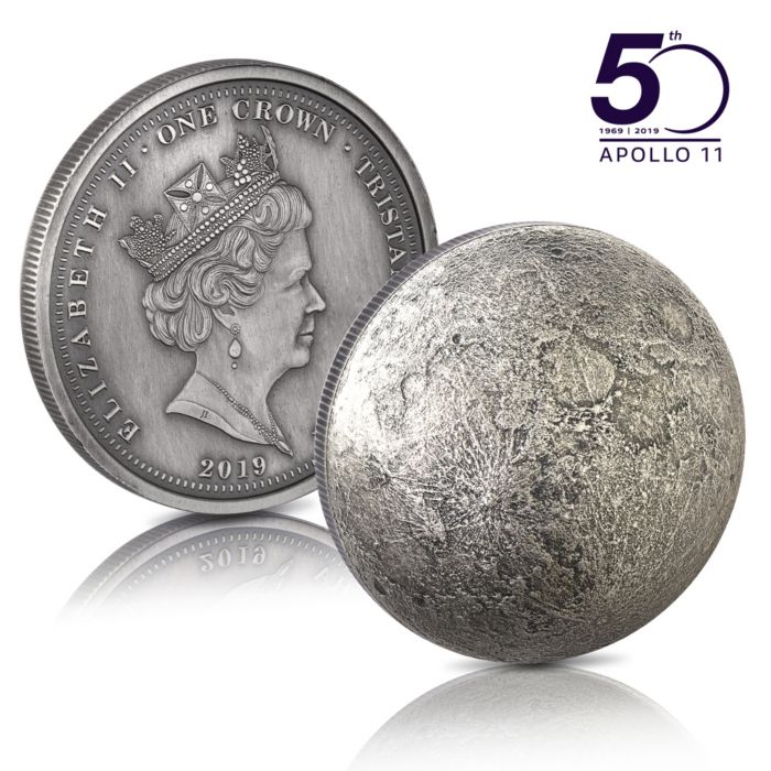 first man on the moon coin 1969 value