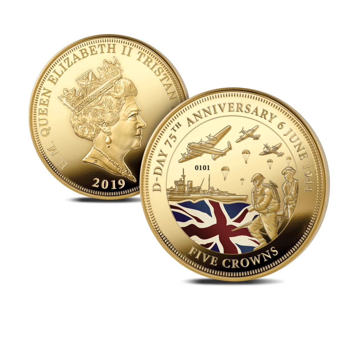 D-Day 75th Anniversary Commemorative Five Crowns Coin