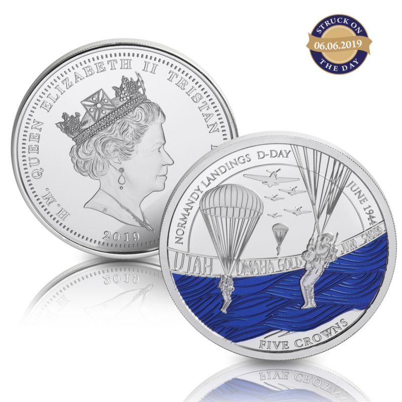 D-Day Five Crown Coin