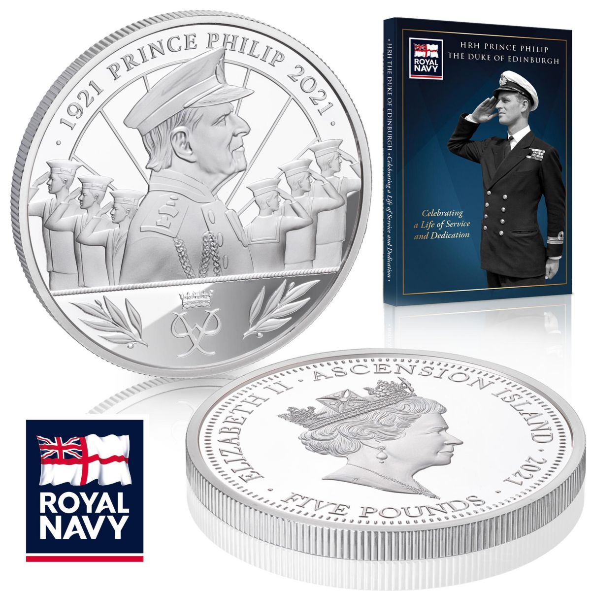 The Official Prince Philip Memorial Salute £5 Coin