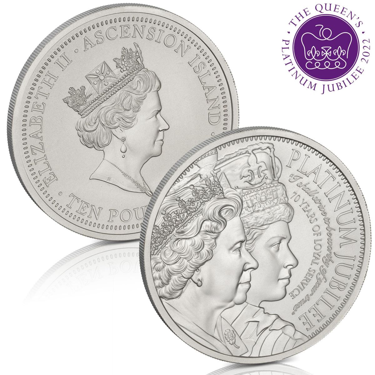The Platinum Jubilee Matte Proof Ten Pound Coin