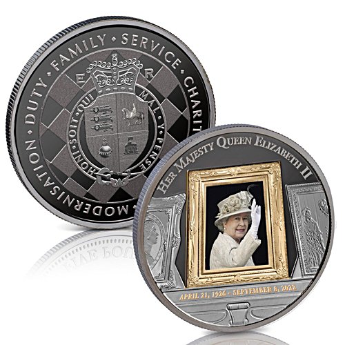 The Queen Elizabeth II Memorial Commemorative — layered in Black Gold